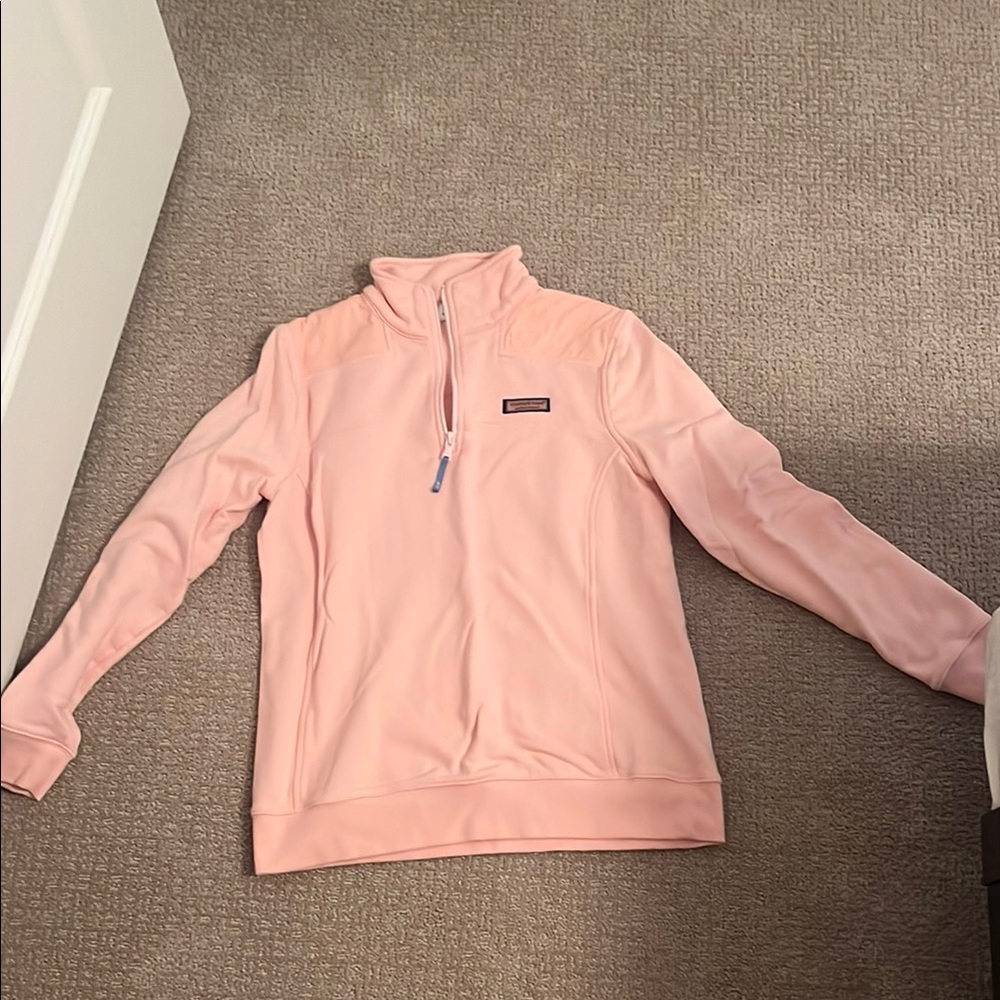 Vineyard Vines Pink Quarter-Zip Jacket Lightweight Casual